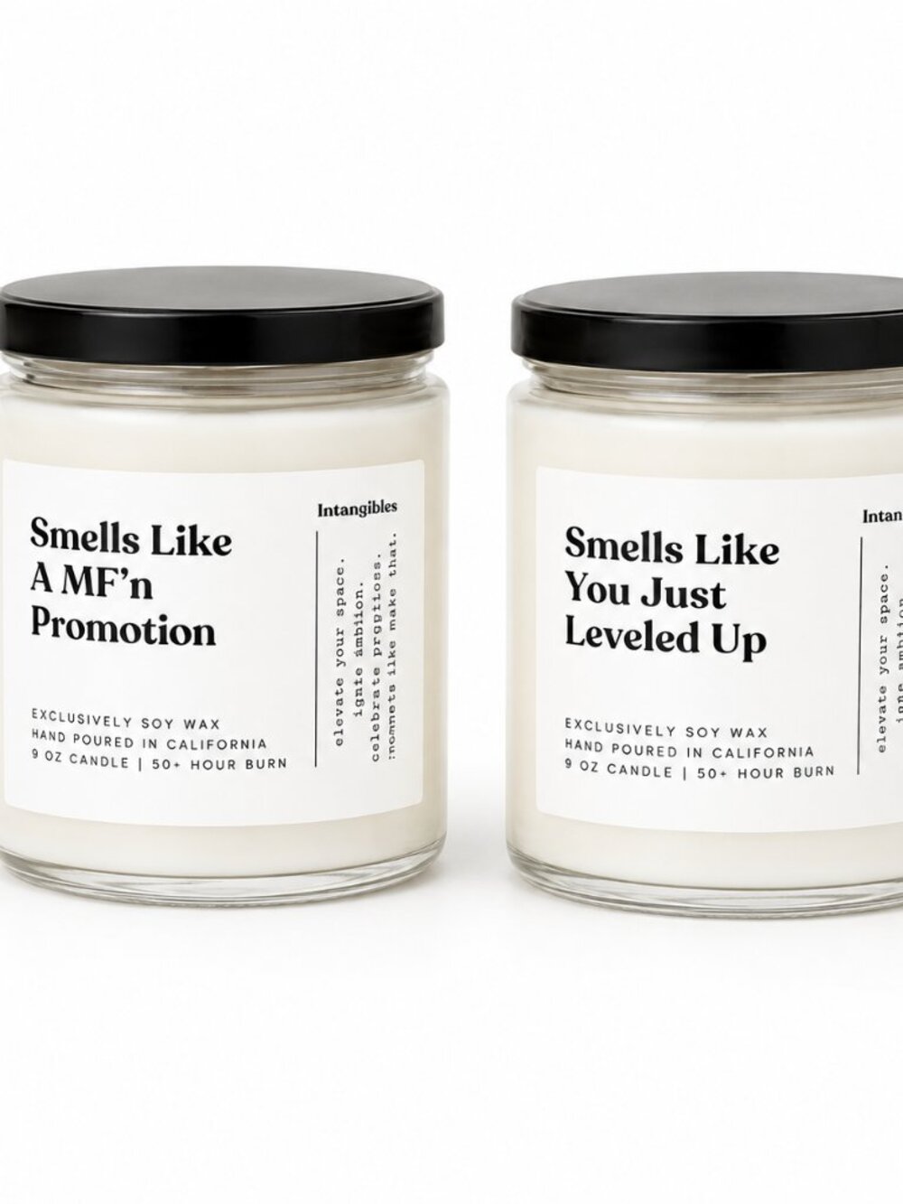 2 White Scented Jar Candle - Promotion Candles